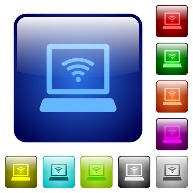 Renk bilgisayar ile kablosuz kare düğme