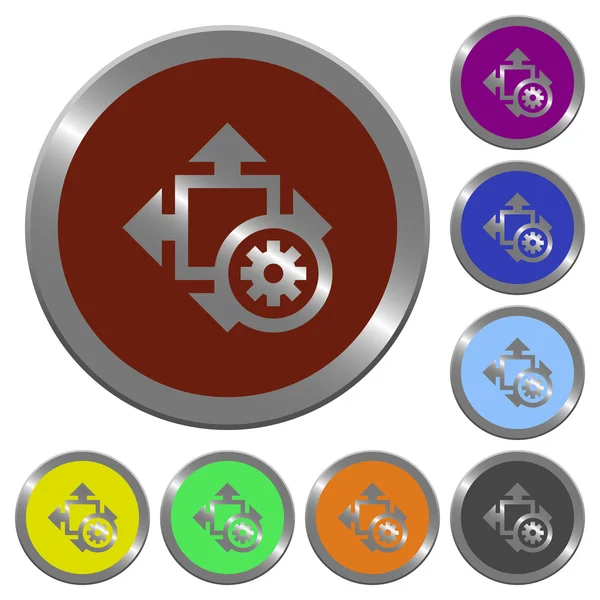 Botones de configuración de tamaño de color — Vector de stock