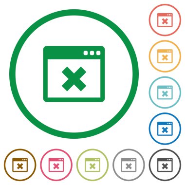 Uygulama iptal düz simgeler özetlenen