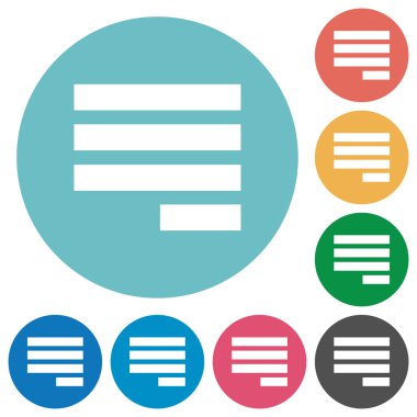 Düz metni hizalama son satır sağ simgeler haklı