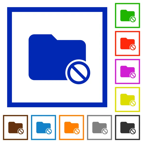 Handicap map ingelijst plat pictogrammen — Stockvector