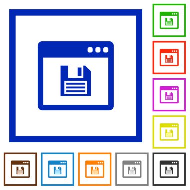 Çerçeveli uygulama düz simgeler kaydetmek