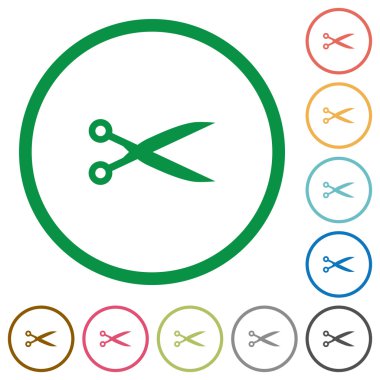 Seviyelendirilmiş düz simgeler kesmek