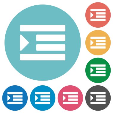 Düz artış metin girinti simgeler