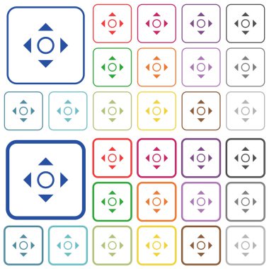 Kaydırma renk düz simgeler özetlenen