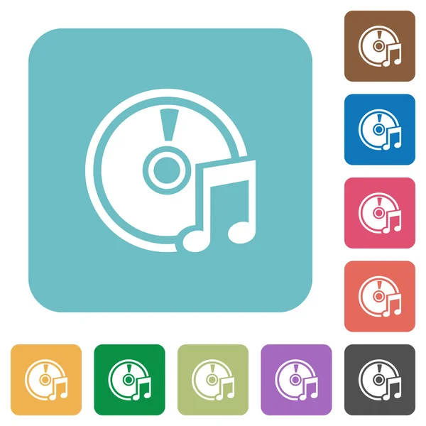 Flache Audio-CD-Symbole — Stockvektor