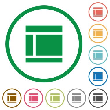 İki sütunlu web düzeni düz simgeler özetlenen