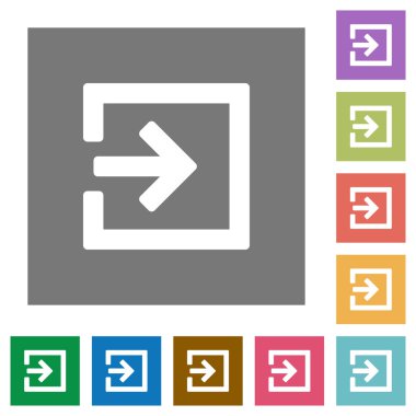 Alma kare düz simgeler