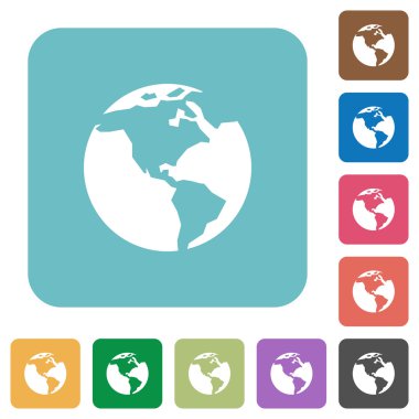 Düz Earth simgeler