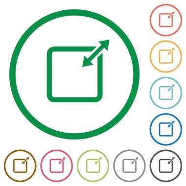 Ayarlamak madde boyutu özetlenen düz simgeler