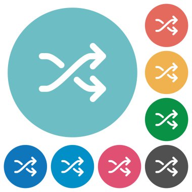 Düz medya simgeleri shuffle