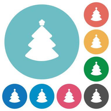 Düz Noel ağacı simgeler