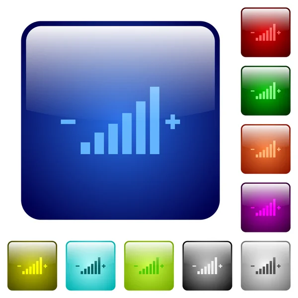 Kleur element vierkante knoppen — Stockvector