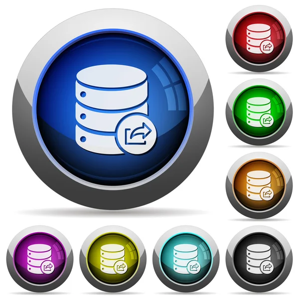 Export database button set — Stock Vector