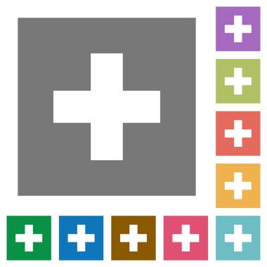 Ekle kare düz simgeler