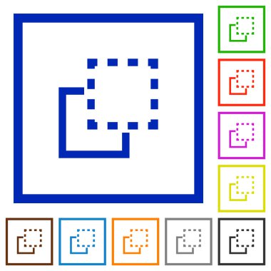 Getirmek açık çerçeveli düz simgeler