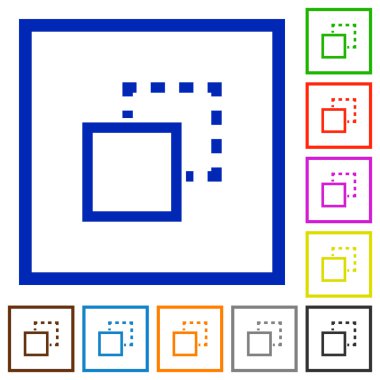 Çerçeveli düz simgeleri geri göndermek