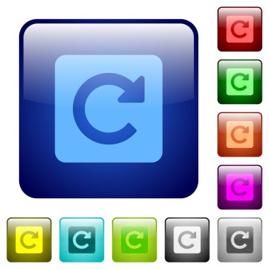 Döndürme renk tam kare düğmeler