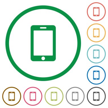 Anahatları ile Smartphone düz simgeler