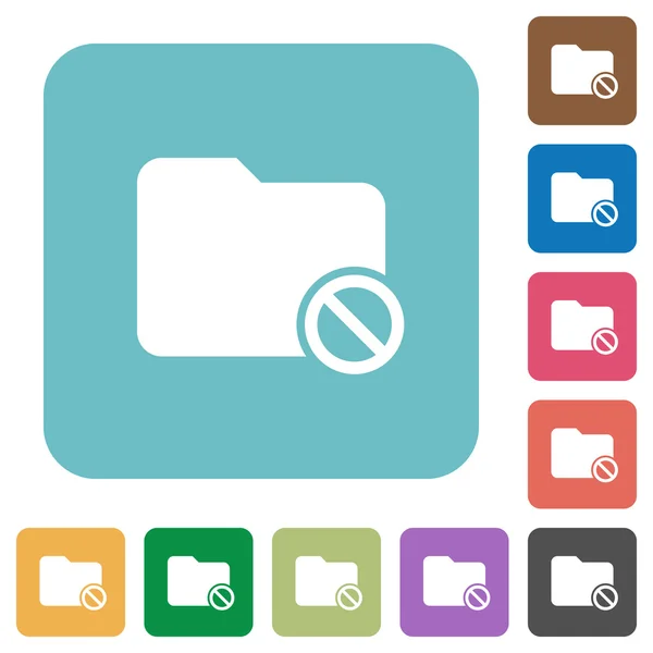 Disabled folder flat icons — Διανυσματικό Αρχείο