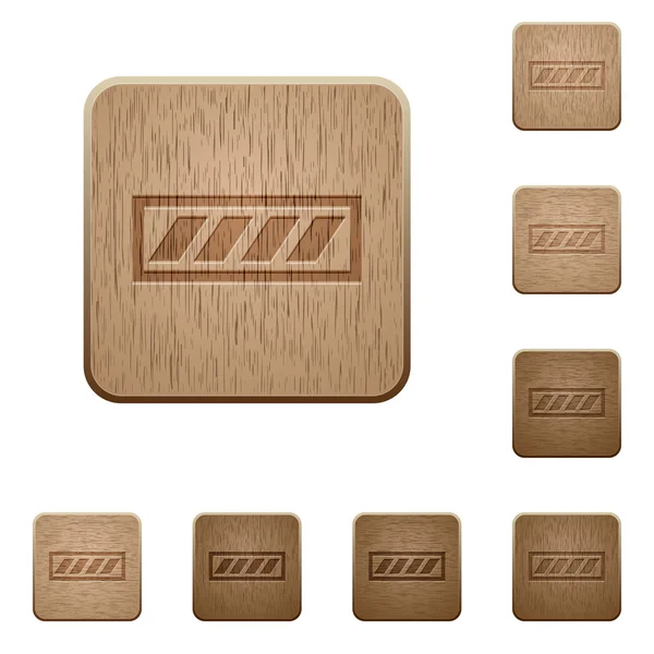 Progress bar wooden buttons — Stock Vector