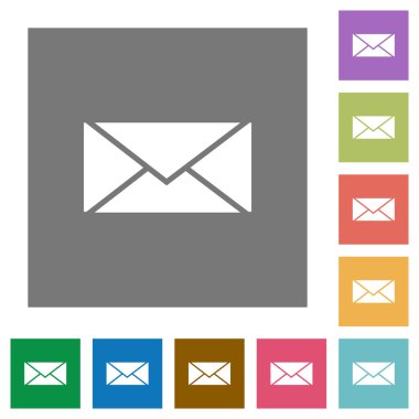 Zarf kare düz simgeler