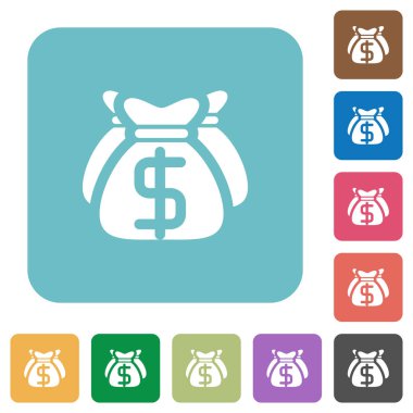 Doları çanta düz simgeler