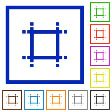 Tuval boyutu düz çerçeveli simgeleri ayarlamak