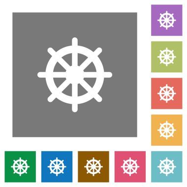 Direksiyon simidi kare düz simgeler