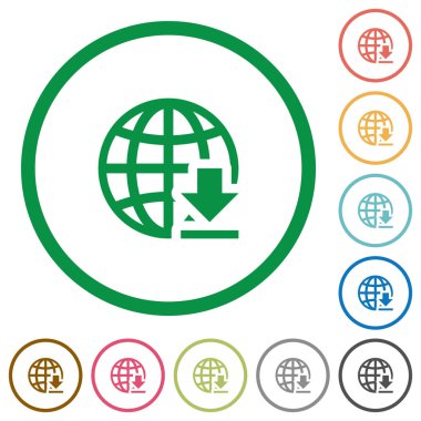 Anahatları ile Internet düz simgeler indirmek