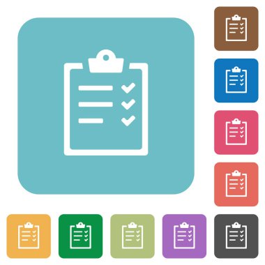 Görev listesi düz simgeleri