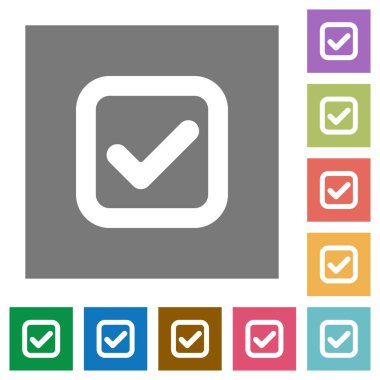 Onay kutusunu kare düz simgeler