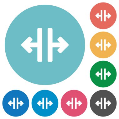 Dikey bölme düz simgeler