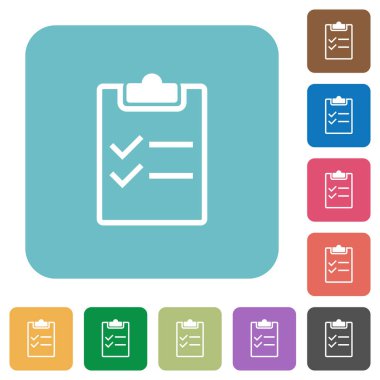 Denetim listesi düz simgeler