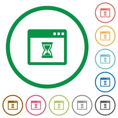 Uygulama düz simgeler anahatları ile bekliyor