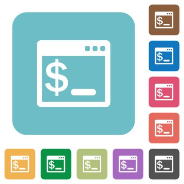 İşletim sistemi komutu terminal düz simgeler