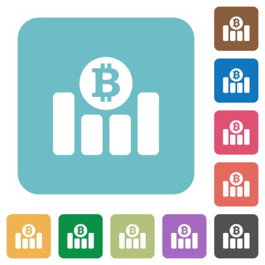 Bitcoin grafik düz simgeler