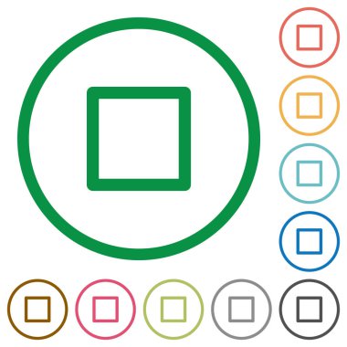 Anahatları ile düz simgeler medyayı durdur