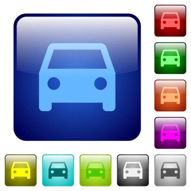 Araba renkli kare düğmeler
