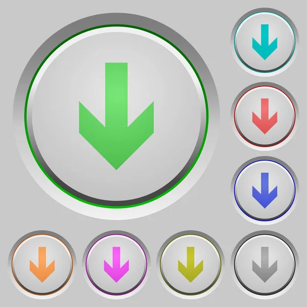 Beneden pijl drukknoppen — Stockvector