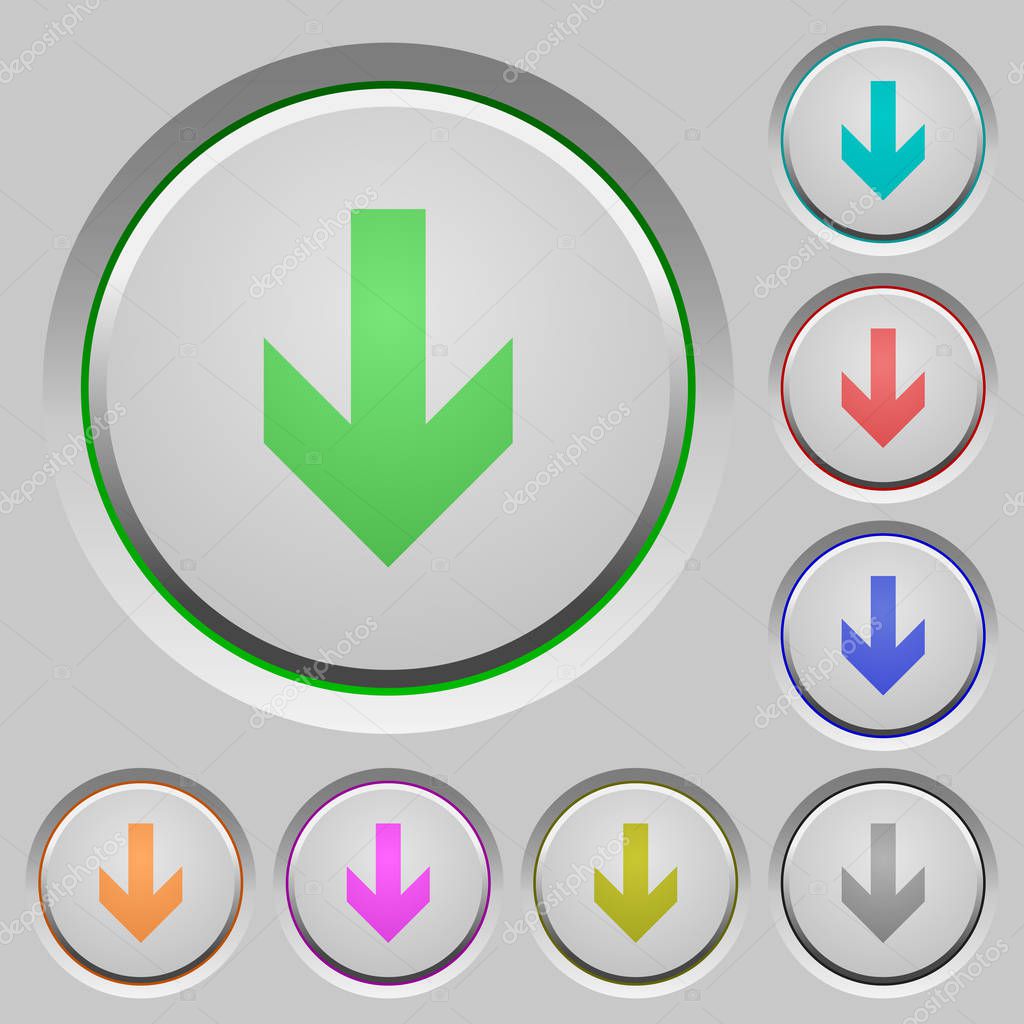 Down arrow push buttons Stock Vector by ©renegadehomie 130397596