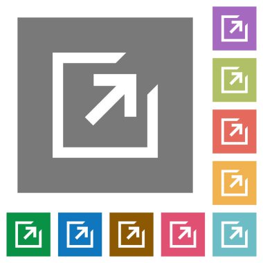 İhracat kare düz simgeler