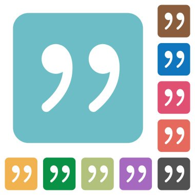 Tırnak işareti düz simgeler