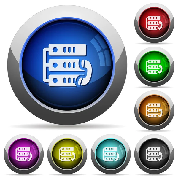 VoIP call coins glossy buttons — Stock Vector