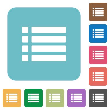 Sırasız liste düz simgeler