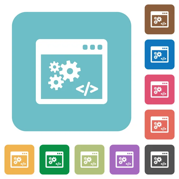 Application programming interface flat icons — Stock Vector