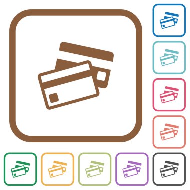 Kredi kartları basit simgeler