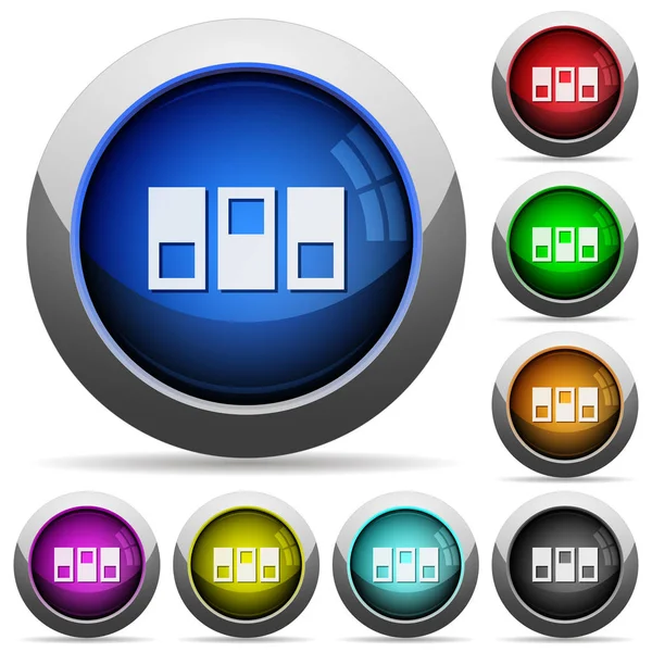 Switchboard glossy buttons — Stock Vector