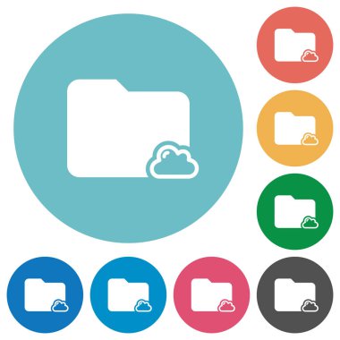 Bulut klasör düz simgeleri