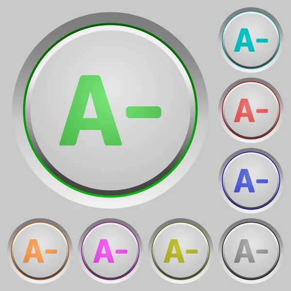Diminuisci i pulsanti di dimensione del carattere — Vettoriale Stock